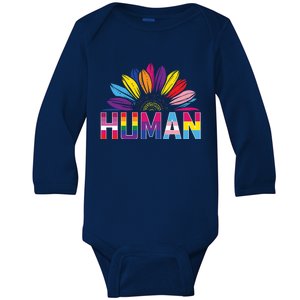 Human Lgbtq Gift Baby Long Sleeve Bodysuit