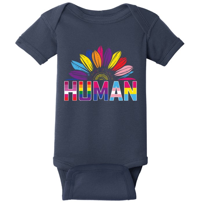 Human Lgbtq Gift Baby Bodysuit