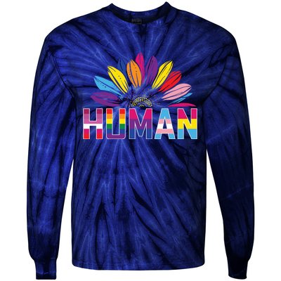 Human Lgbtq Gift Tie-Dye Long Sleeve Shirt