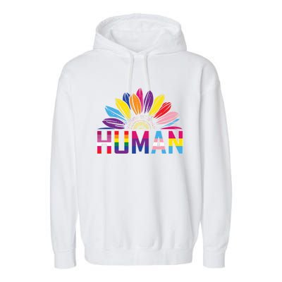 Human Lgbtq Gift Garment-Dyed Fleece Hoodie