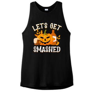 Halloween LetS Get Smashed Gift Ladies PosiCharge Tri-Blend Wicking Tank