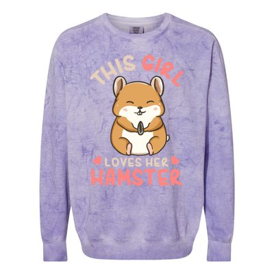 Hamster Lover Gift Cute Gift Colorblast Crewneck Sweatshirt