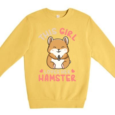 Hamster Lover Gift Cute Gift Premium Crewneck Sweatshirt