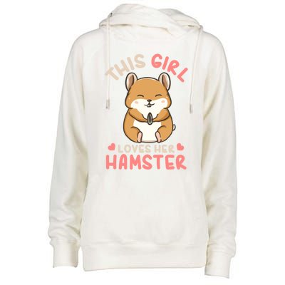 Hamster Lover Gift Cute Gift Womens Funnel Neck Pullover Hood