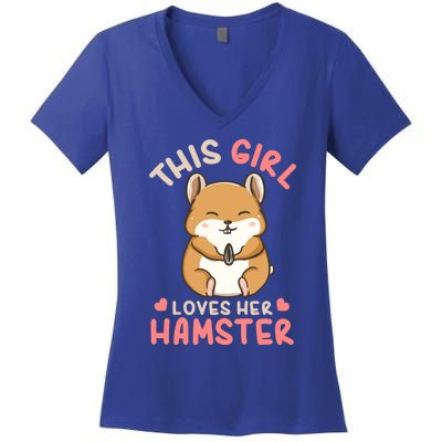 Hamster Lover Gift Cute Gift Women's V-Neck T-Shirt