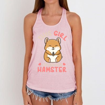 Hamster Lover Gift Cute Gift Women's Knotted Racerback Tank