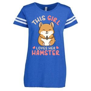 Hamster Lover Gift Cute Gift Enza Ladies Jersey Football T-Shirt