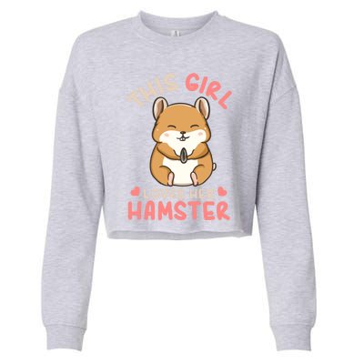 Hamster Lover Gift Cute Gift Cropped Pullover Crew