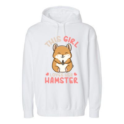 Hamster Lover Gift Cute Gift Garment-Dyed Fleece Hoodie