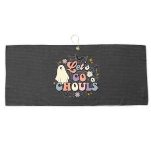 Halloween Lets Go Ghouls Ghost Retro Costume Gift Large Microfiber Waffle Golf Towel