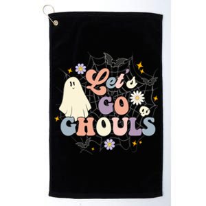 Halloween Lets Go Ghouls Ghost Retro Costume Gift Platinum Collection Golf Towel