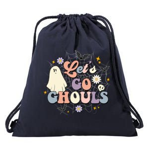 Halloween Lets Go Ghouls Ghost Retro Costume Gift Drawstring Bag