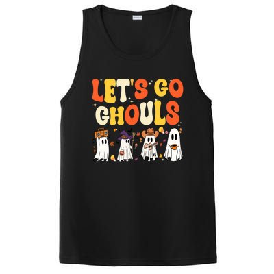 Halloween LetS Go Ghouls Ghost Retro Costume Funny Gift PosiCharge Competitor Tank