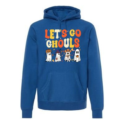 Halloween LetS Go Ghouls Ghost Retro Costume Funny Gift Premium Hoodie