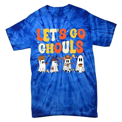 Halloween LetS Go Ghouls Ghost Retro Costume Funny Gift Tie-Dye T-Shirt