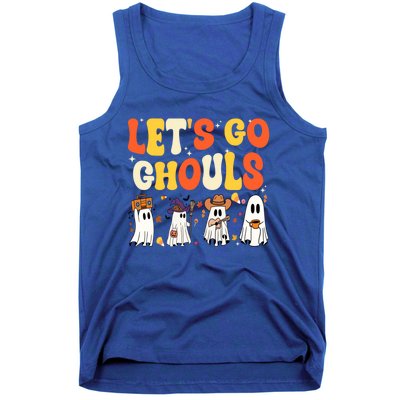 Halloween LetS Go Ghouls Ghost Retro Costume Funny Gift Tank Top