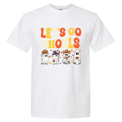 Halloween LetS Go Ghouls Ghost Retro Costume Funny Gift Garment-Dyed Heavyweight T-Shirt