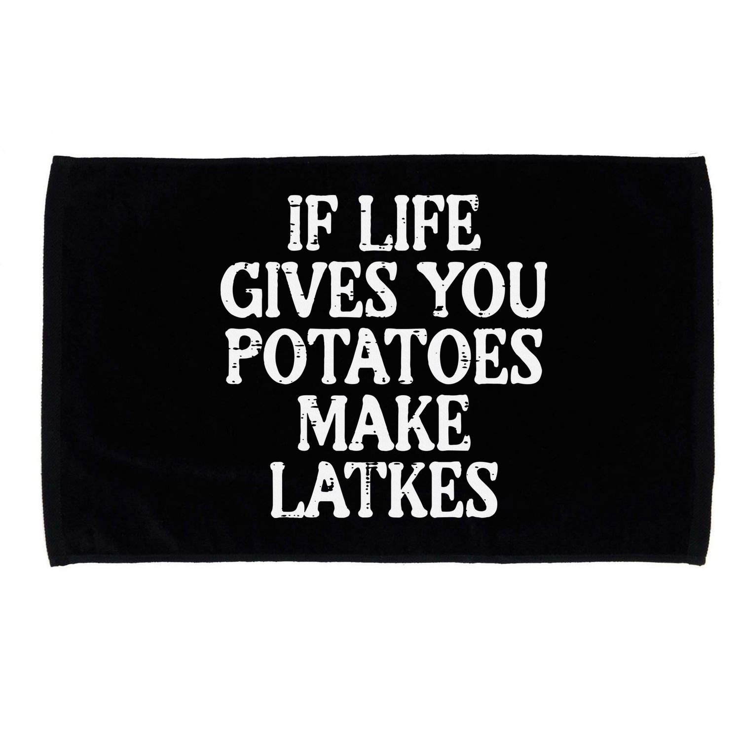 Hanukkah Life Gives Potatoes Make Latkes Chanukah Microfiber Hand Towel
