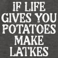 Hanukkah Life Gives Potatoes Make Latkes Chanukah Vector Backpack