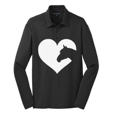 Horse Lover Gift Who Love Horses Silk Touch Performance Long Sleeve Polo