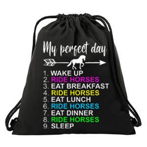 Horse Lover Horseback Riding Horse Lover Gift Drawstring Bag