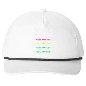 Horse Lover Horseback Riding Horse Lover Gift Snapback Five-Panel Rope Hat