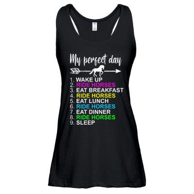 Horse Lover Horseback Riding Horse Lover Gift Ladies Essential Flowy Tank