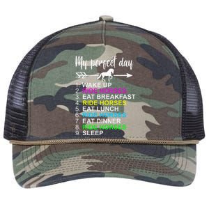 Horse Lover Horseback Riding Horse Lover Gift Retro Rope Trucker Hat Cap