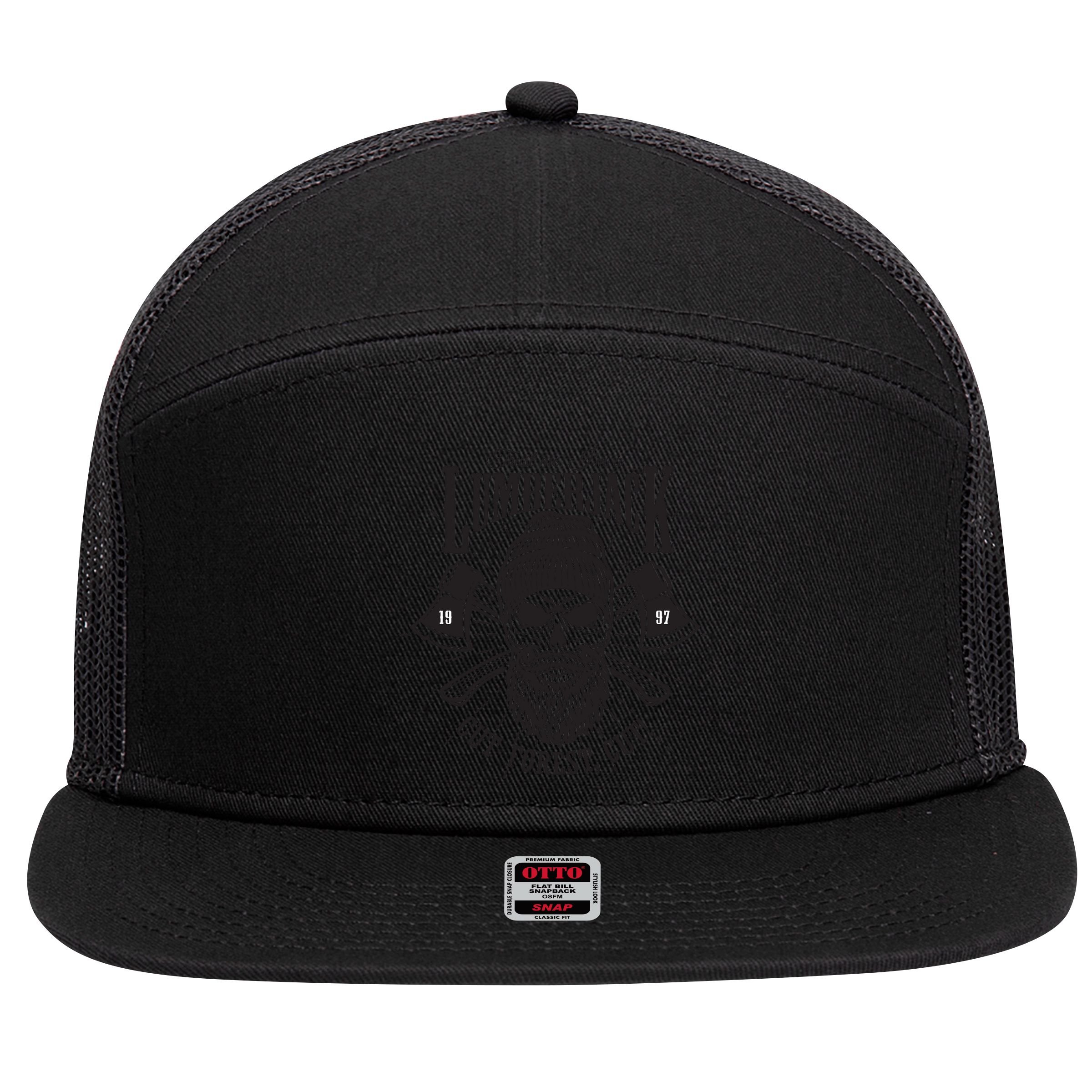 Hipster Lumberjack 7 Panel Mesh Trucker Snapback Hat