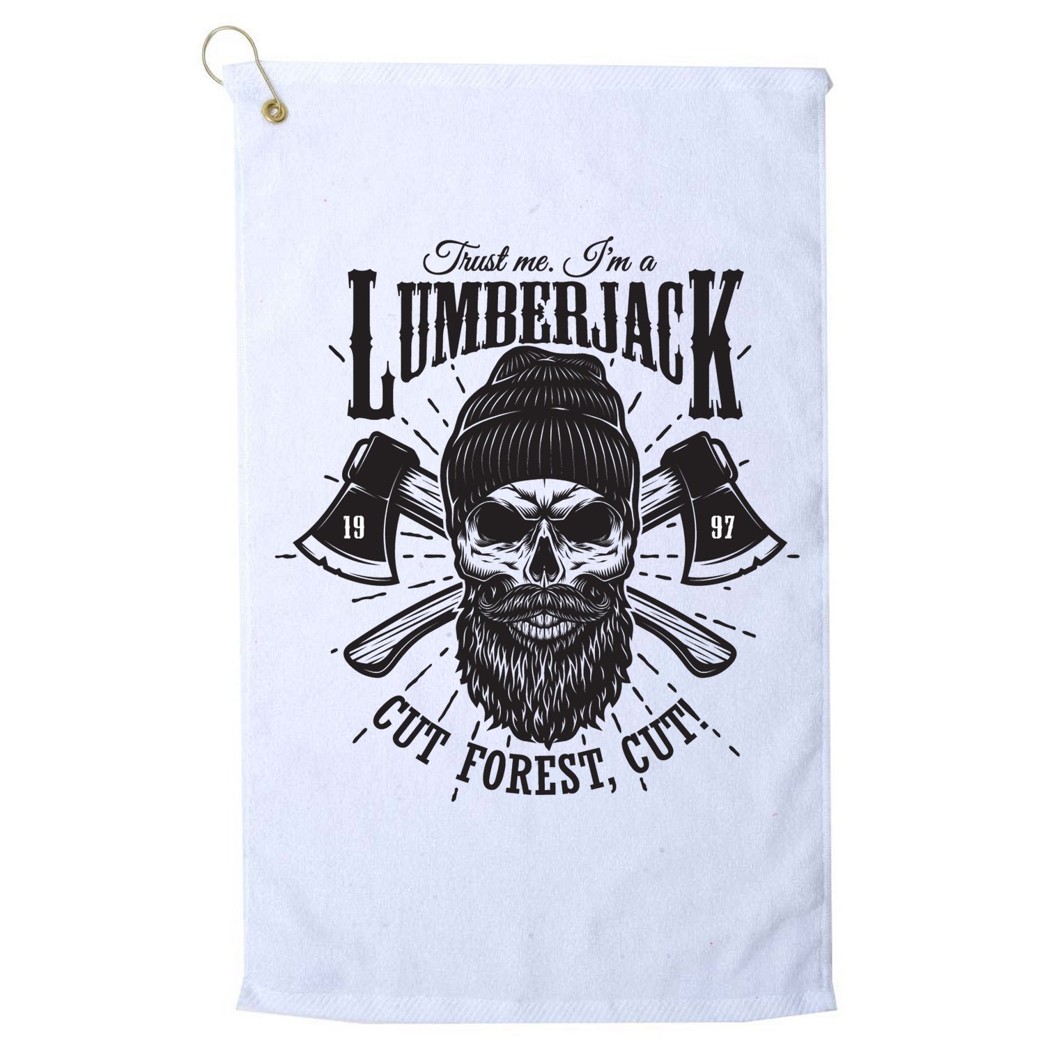 Hipster Lumberjack Golf Towel