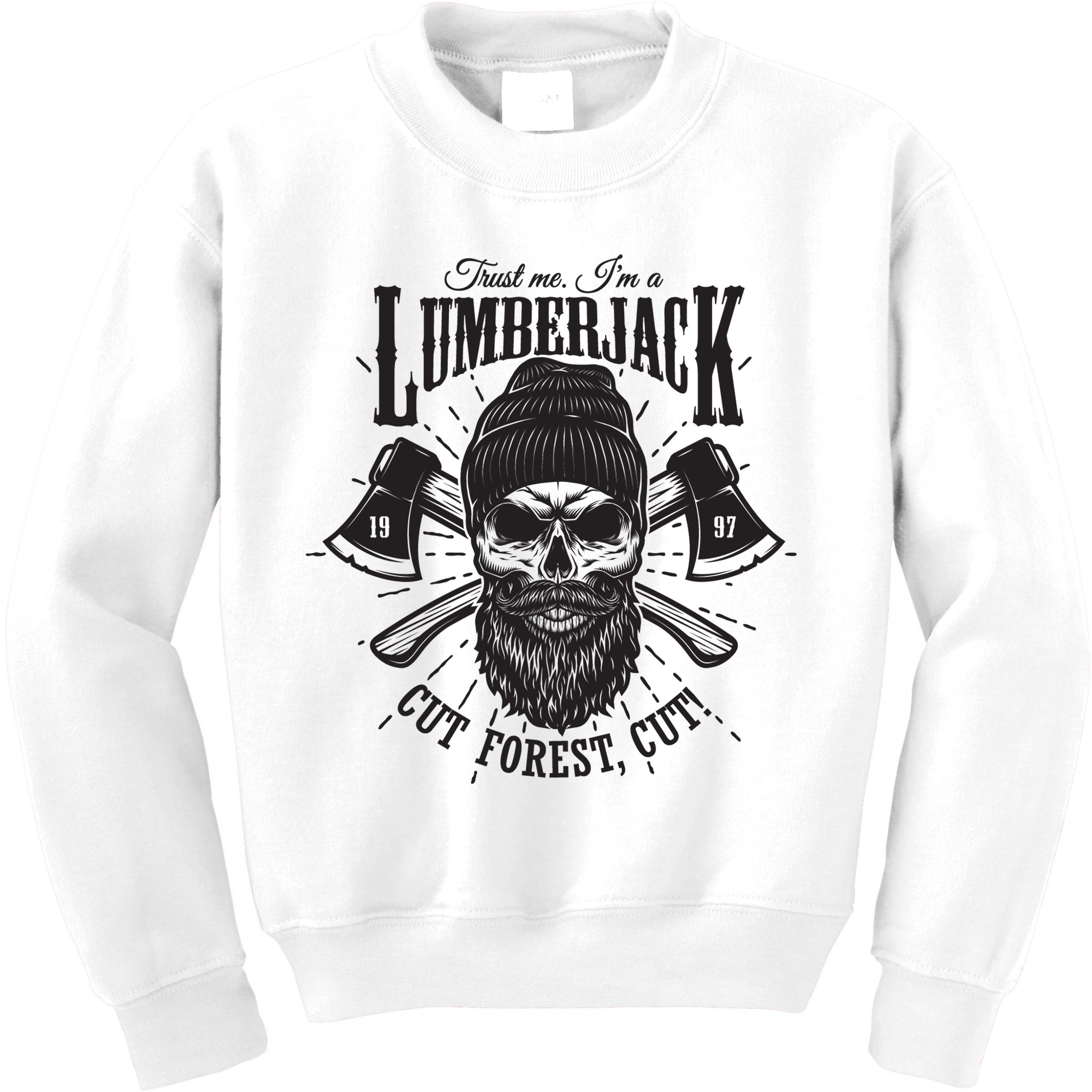 Hipster Lumberjack Kids Sweatshirt