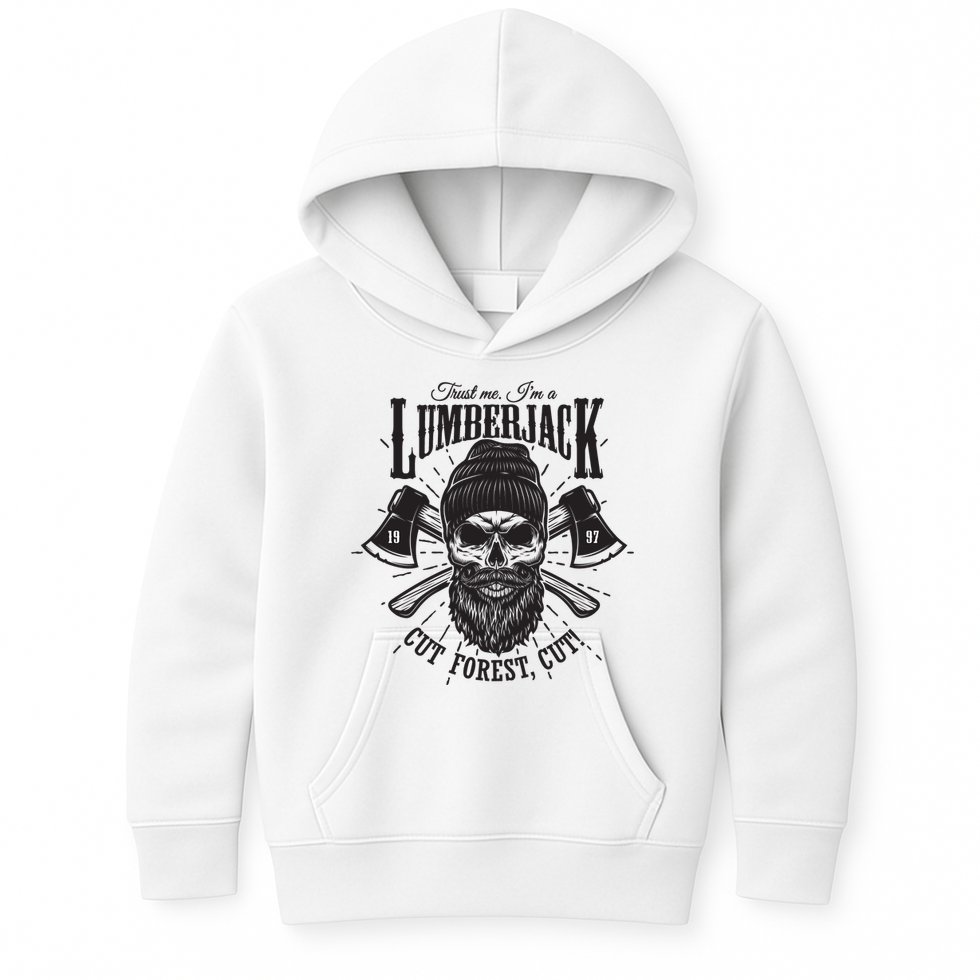 Hipster Lumberjack Kids Hoodie