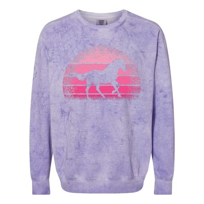 Horse Lover Horseback Riding Cowgirl Western Colorblast Crewneck Sweatshirt