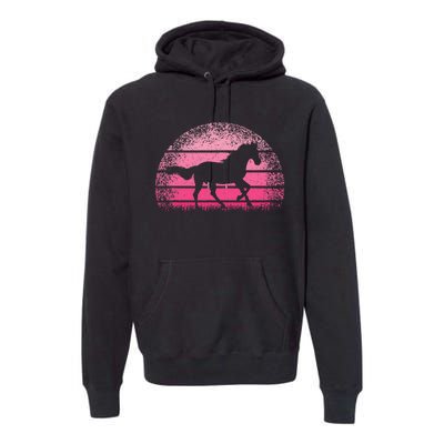 Horse Lover Horseback Riding Cowgirl Western Premium Hoodie