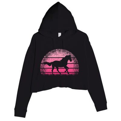 Horse Lover Horseback Riding Cowgirl Western Crop Fleece Hoodie