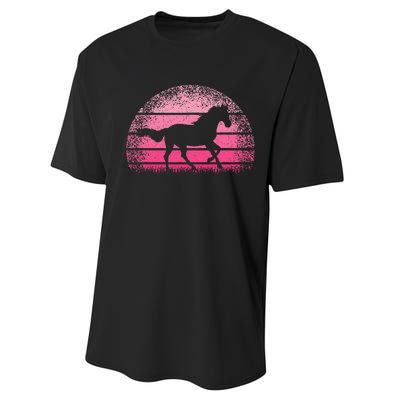 Horse Lover Horseback Riding Cowgirl Western Performance Sprint T-Shirt