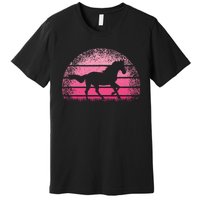 Horse Lover Horseback Riding Cowgirl Western Premium T-Shirt