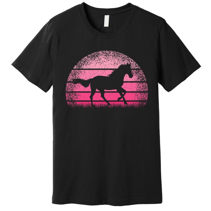 Horse Lover Horseback Riding Cowgirl Western Premium T-Shirt