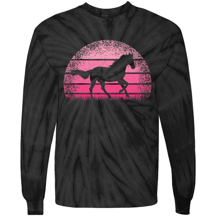 Horse Lover Horseback Riding Cowgirl Western Tie-Dye Long Sleeve Shirt