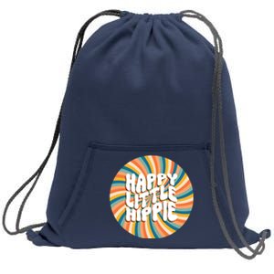 Happy Little Hippie Sweatshirt Cinch Pack Bag