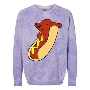 Hotdog Lover Hotdog Dachshund Hot Dog Colorblast Crewneck Sweatshirt