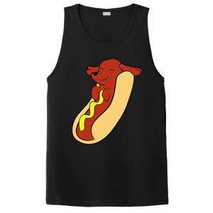 Hotdog Lover Hotdog Dachshund Hot Dog PosiCharge Competitor Tank