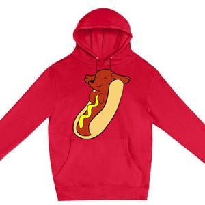 Hotdog Lover Hotdog Dachshund Hot Dog Premium Pullover Hoodie