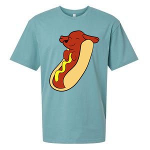 Hotdog Lover Hotdog Dachshund Hot Dog Sueded Cloud Jersey T-Shirt