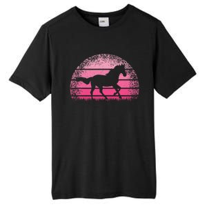 Horse Lover Horseback Riding Cow Pink Western Tall Fusion ChromaSoft Performance T-Shirt