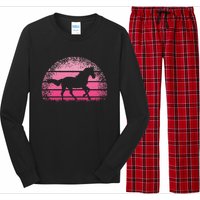 Horse Lover Horseback Riding Cow Pink Western Long Sleeve Pajama Set