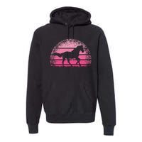 Horse Lover Horseback Riding Cow Pink Western Premium Hoodie