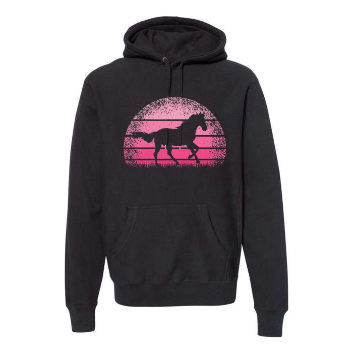 Horse Lover Horseback Riding Cow Pink Western Premium Hoodie