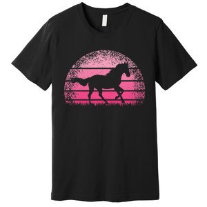 Horse Lover Horseback Riding Cow Pink Western Premium T-Shirt