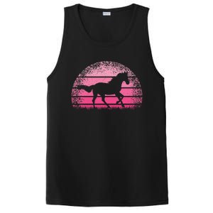 Horse Lover Horseback Riding Cow Pink Western PosiCharge Competitor Tank